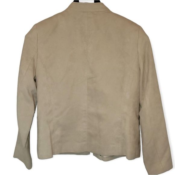Women's TanJay Suede Feel Blazer Jacket Size 6P - Picture 2 of 6